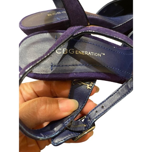 BCBGeneration Purple Platform High Heels Sandals Size 6.5 - Picture 5 of 9